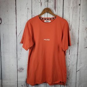 STAX Official T Shirt Mens Size Xl Short Sleeve Crew Neck Cotton Orange
